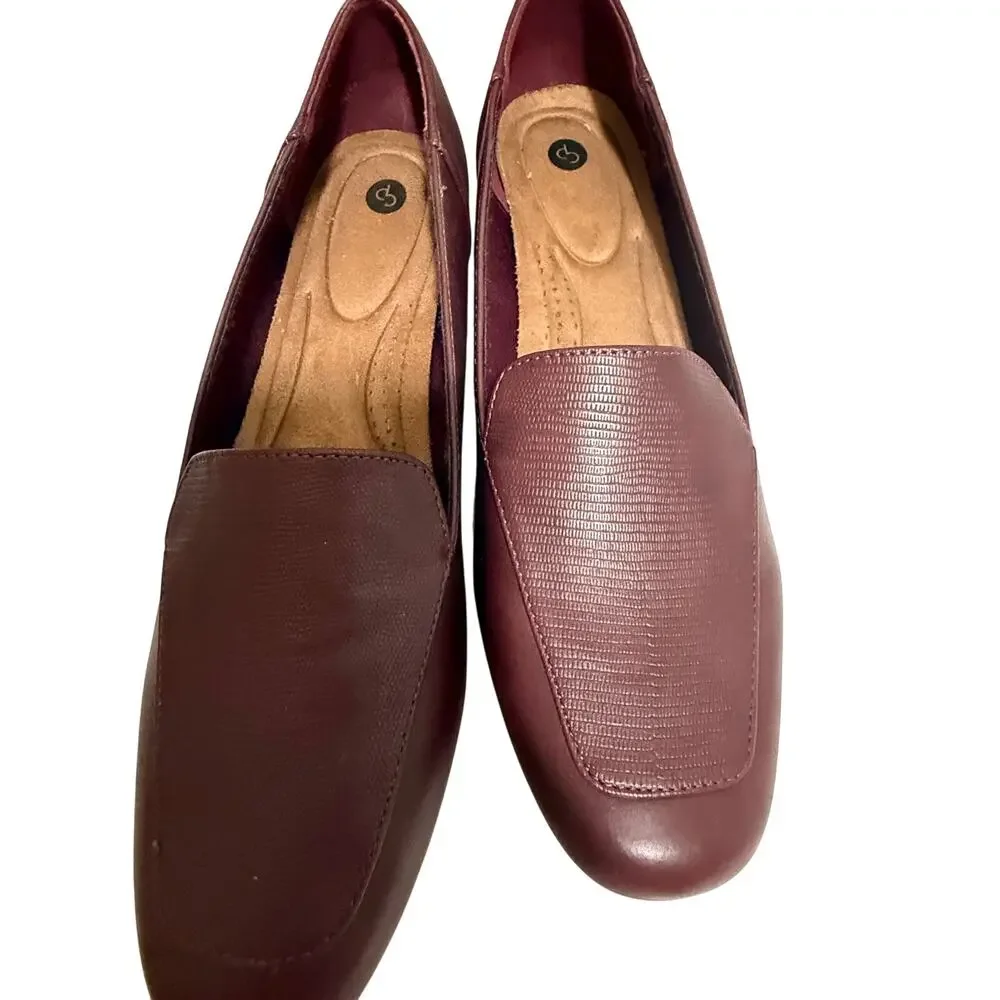 Dressbarn Burgundy Stella Loafers - Size 9.5 - NEW